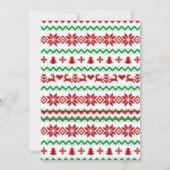 Carte de réponse pour Baby Shower Sweater de Noël  (Dos)