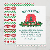 Carte de réponse pour Baby Shower Sweater de Noël  (Devant / Derrière)