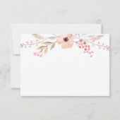 Carte de réponse pour baptême de fille rose pâle f (Dos)