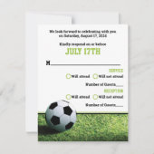 Carte de réponse pour Bar Mitzvah au Stade de Foot (Devant)