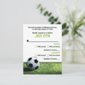 Carte de réponse pour Bar Mitzvah au Stade de Foot (Debout devant)