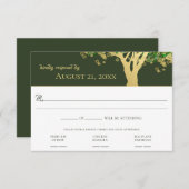 Carte de réponse pour Bar Mitzvah Étoile de David  (Devant / Derrière)