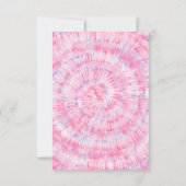 Carte de réponse pour Bat Mitzvah Tie Dye Rose (Dos)