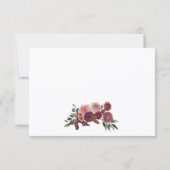 Carte de réponse pour bouquet floral rustique (Dos)