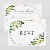 carte de réponse pour choix de repas de mariage av (Devant / Derrière)
