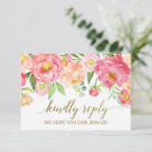 Carte de réponse pour demande de chanson Fleurs de (Debout devant)