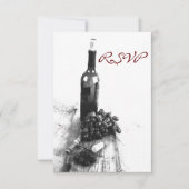 Carte de réponse pour dîner au vin (Devant)