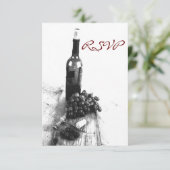 Carte de réponse pour dîner au vin (Debout devant)