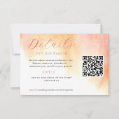 Carte de réponse pour hébergement avec détails de  (Devant)