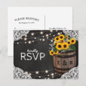 Carte de réponse pour invitation de mariage au vig (Devant / Derrière)