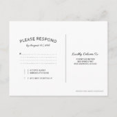 Carte de réponse pour invitation de mariage au vig (Dos)