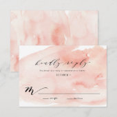 Carte de réponse pour invitation de mariage aux pi (Devant / Derrière)