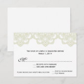 carte de réponse pour invitation de mariage en den (Devant / Derrière)