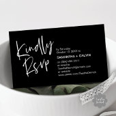 Carte de réponse pour invitation de mariage minima