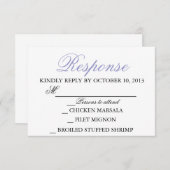 Carte de réponse pour invitation de mariage modern (Devant / Derrière)