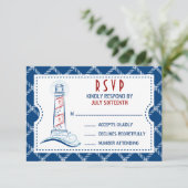 Carte de réponse pour invitation de mariage nautiq (Debout devant)