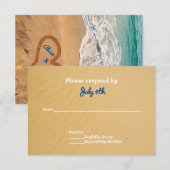 Carte de réponse pour invitation de mariage sur la (Devant / Derrière)