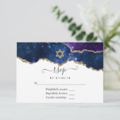 Carte de réponse pour la Bat Mitzvah de l'agate de (Debout devant)