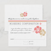 Carte de réponse pour la carte d'embarquement (Devant / Derrière)