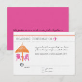 Carte de réponse pour la carte d'embarquement (Devant / Derrière)