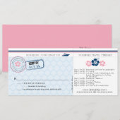 Carte de réponse pour la carte d'embarquement de c (Devant / Derrière)