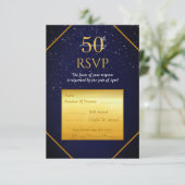 Carte de réponse pour la fête du 50e anniversaire (Debout devant)