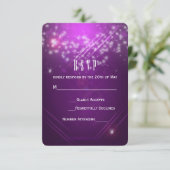 Carte de réponse pour la soirée Fuchsia Purple Spa (Debout devant)