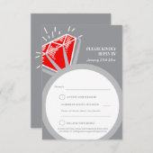 Carte de réponse pour l'anniversaire de mariage de (Devant / Derrière)