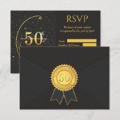 Carte de réponse pour le 50e anniversaire (Devant / Derrière)