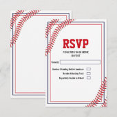Carte de réponse pour le baseball (Devant / Derrière)