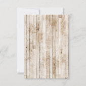 Carte de réponse pour le choix de menu western cow (Dos)