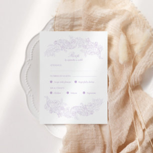 Carte de réponse pour le choix de repas victorien