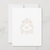 Carte de réponse pour le choix du menu Champagne d (Dos)