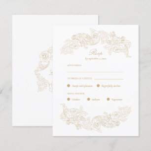 Carte de réponse pour le choix du menu Champagne d