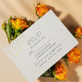 Carte de réponse pour le choix du menu de mariage