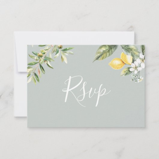 Carte de réponse pour le choix du menu du citron d (Devant)