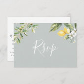 Carte de réponse pour le choix du menu du citron d (Devant / Derrière)