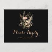 Carte de réponse pour le choix du menu floral de l (Devant)