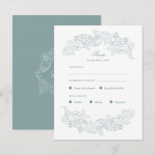 Carte de réponse pour le choix du repas de mariage