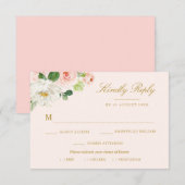 carte de réponse pour le choix du repas floral ros (Devant / Derrière)