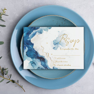 Carte de réponse pour le gala AZURE Marble Dreams