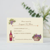 Carte de réponse pour le mariage au vignoble (Debout devant)