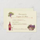 Carte de réponse pour le mariage au vignoble (Devant / Derrière)