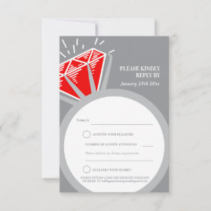Carte de réponse pour les 40 ans de mariage rubis