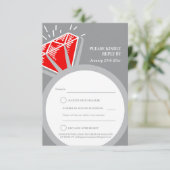 Carte de réponse pour les 40 ans de mariage rubis (Debout devant)