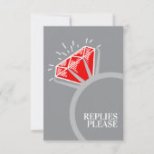 Carte de réponse pour les 40 ans de mariage rubis (Dos)