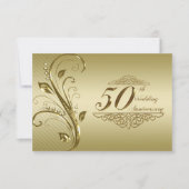 Carte de réponse pour les 50 ans d'anniversaire de (Devant)