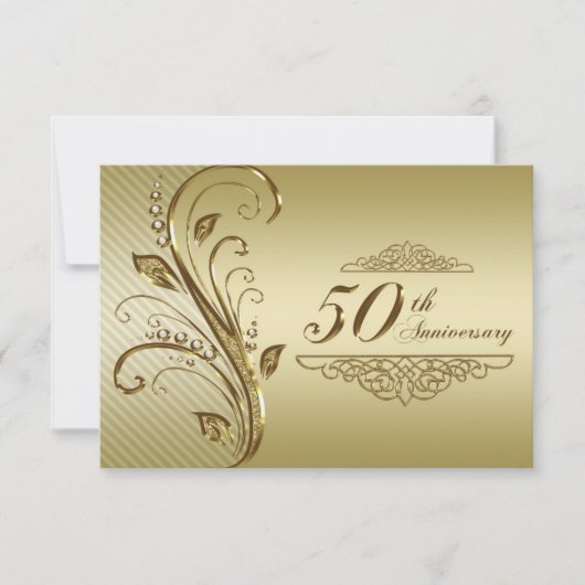 Carte de réponse pour les 50 ans de mariage (Devant)