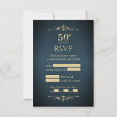 Carte de réponse pour les 50 ans de mariage (Devant)