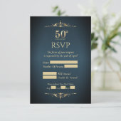 Carte de réponse pour les 50 ans de mariage (Debout devant)